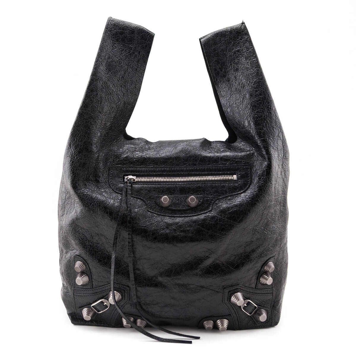 Balenciaga Black Agneau Arena Le Cagole Tote - Love that Bag etc - Preowned Authentic Designer Handbags Preloved Fashions