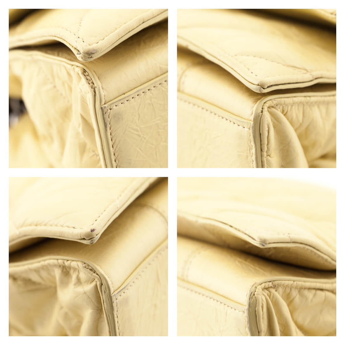 Balenciaga Butter Yellow Crushed Calfskin Quilted Medium Crush Chain Bag - Love that Bag etc - Preowned Authentic Designer Handbags Preloved Fashions
