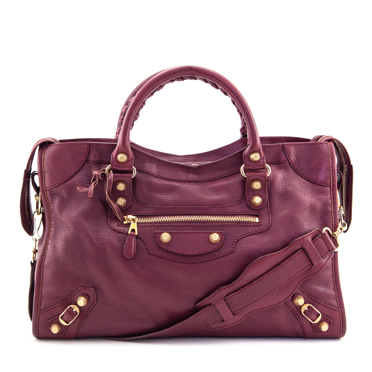 Balenciaga Cassis Chevre Classic Hardware City Bag - Love that Bag etc - Preowned Authentic Designer Handbags Preloved Fashions