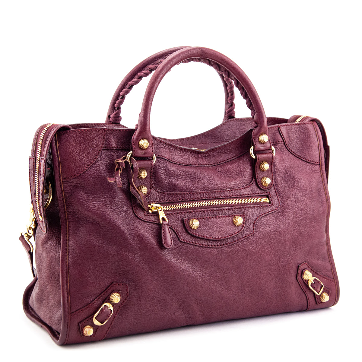 Balenciaga Cassis Chevre Classic Hardware City Bag - Love that Bag etc - Preowned Authentic Designer Handbags Preloved Fashions