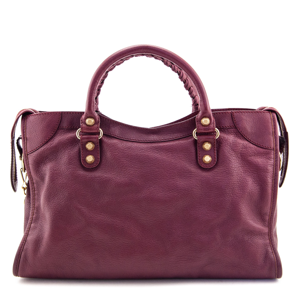 Balenciaga Cassis Chevre Classic Hardware City Bag - Love that Bag etc - Preowned Authentic Designer Handbags Preloved Fashions