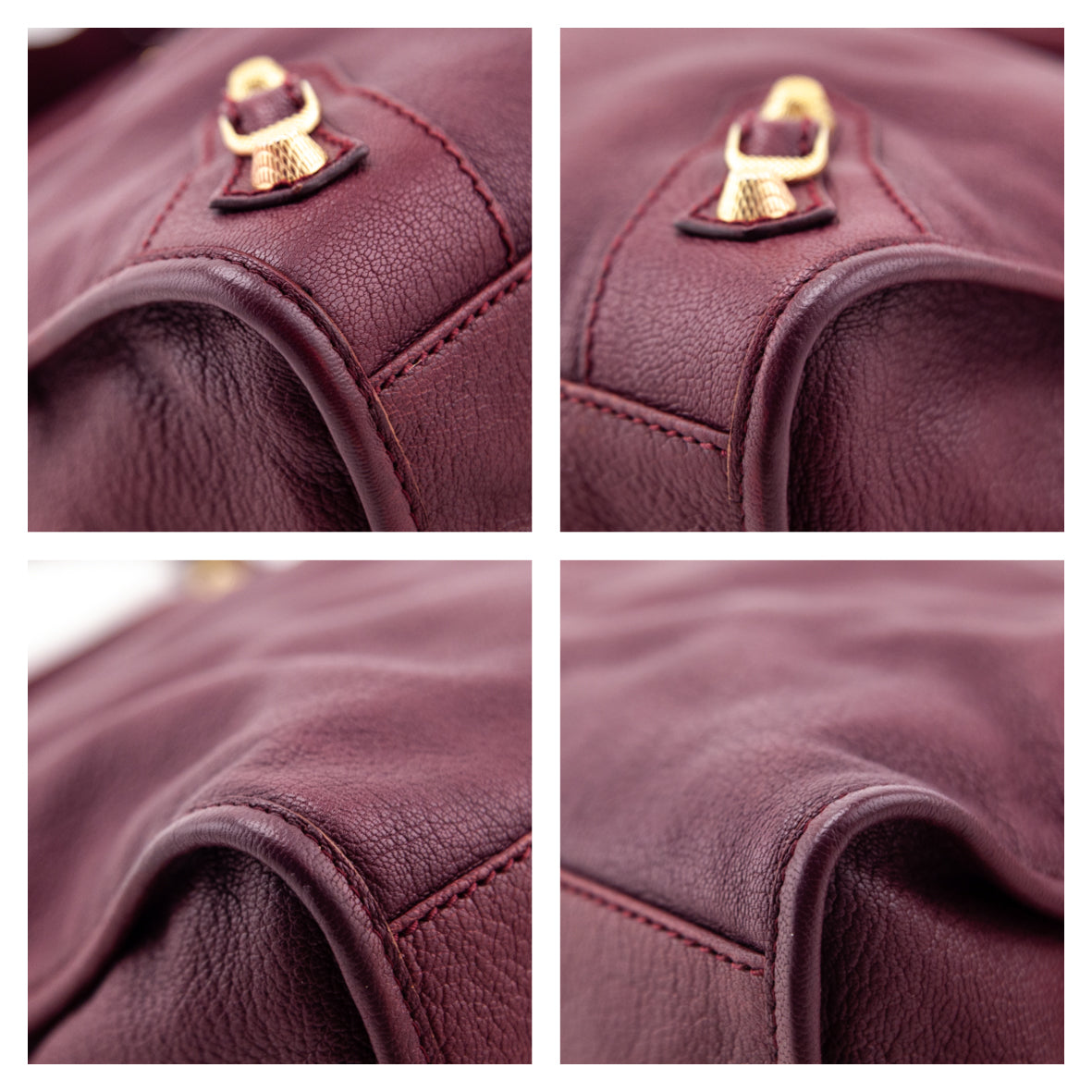 Balenciaga Cassis Chevre Classic Hardware City Bag - Love that Bag etc - Preowned Authentic Designer Handbags Preloved Fashions