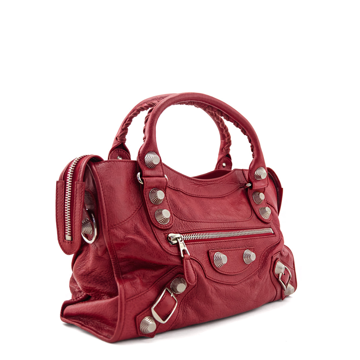 Balenciaga Tomato Agneau Giant 12 Silver Hardware City Bag - Love that Bag etc - Preowned Authentic Designer Handbags Preloved Fashions