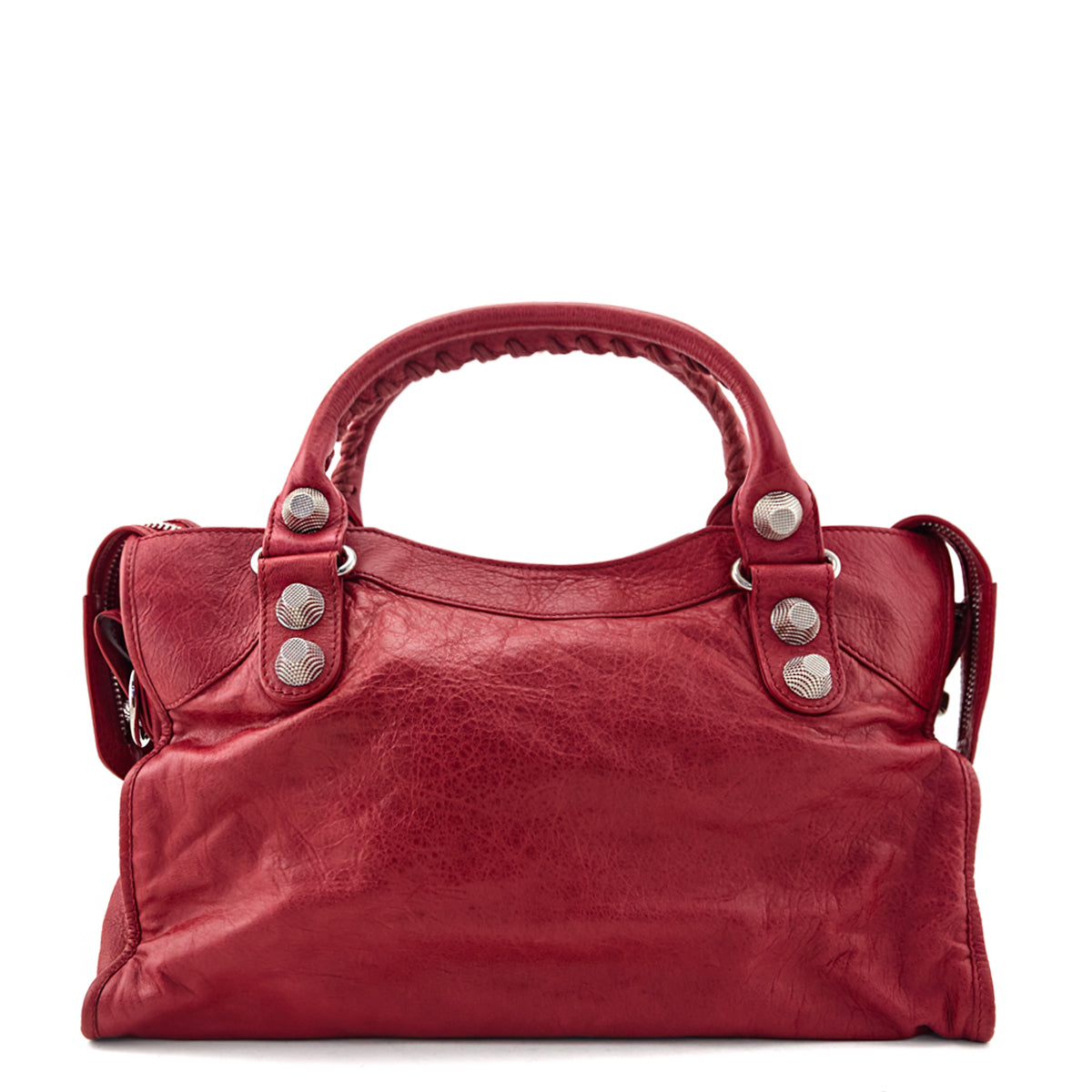 Balenciaga Tomato Agneau Giant 12 Silver Hardware City Bag - Love that Bag etc - Preowned Authentic Designer Handbags Preloved Fashions