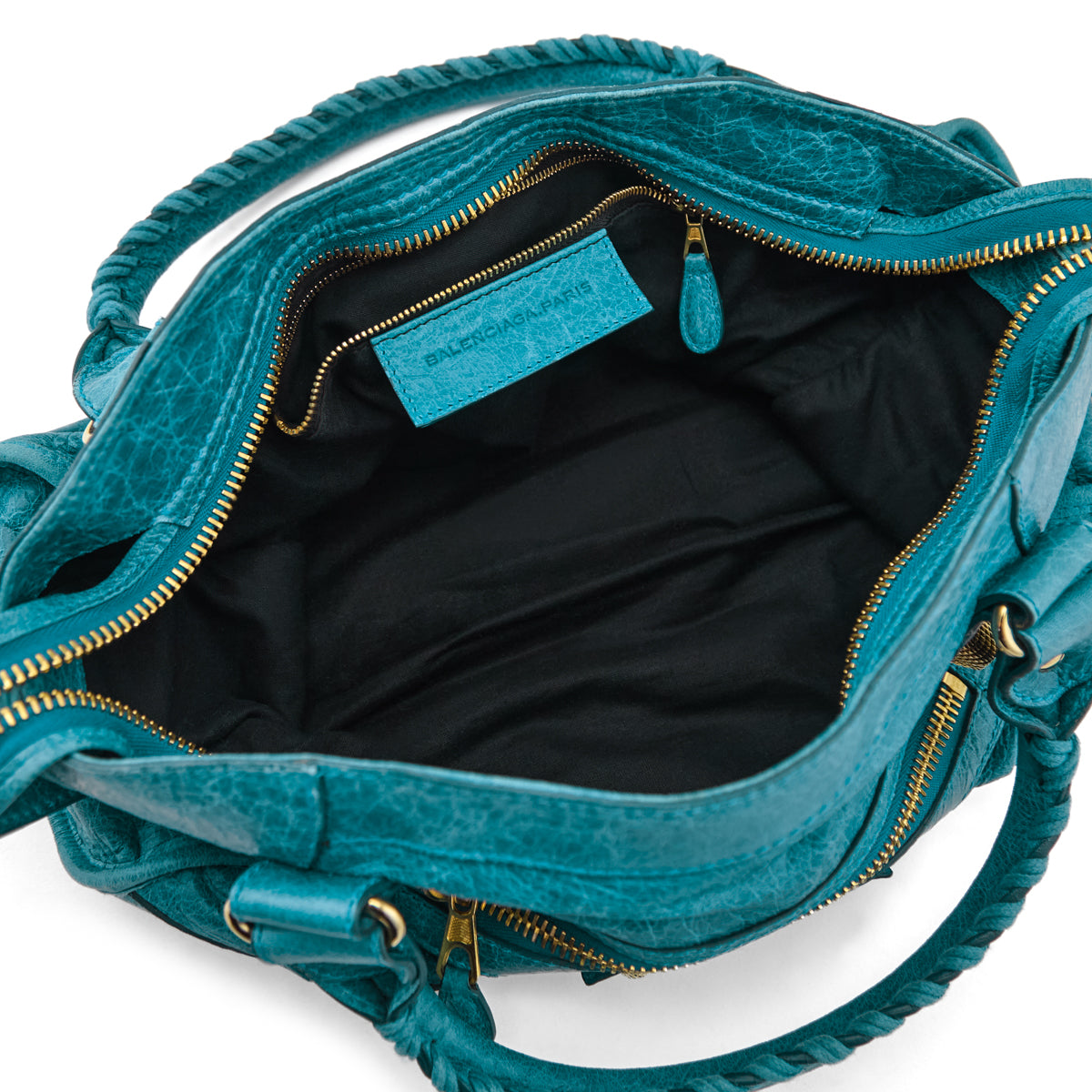 Balenciaga Turquoise Agneau Giant 12 Gold Hardware City Bag - Love that Bag etc - Preowned Authentic Designer Handbags Preloved Fashions