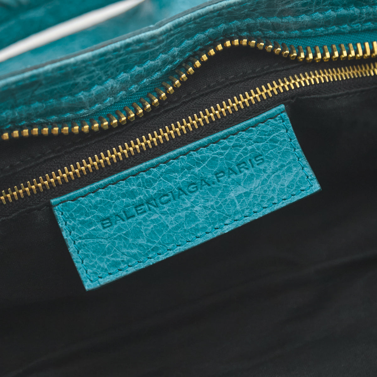 Balenciaga Turquoise Agneau Giant 12 Gold Hardware City Bag - Love that Bag etc - Preowned Authentic Designer Handbags Preloved Fashions