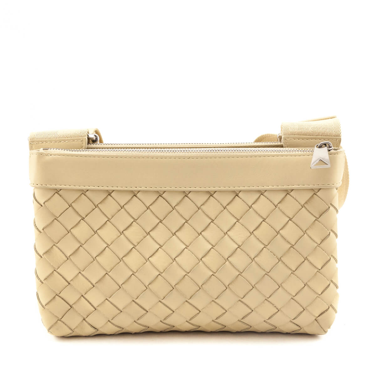 Bottega Veneta Beige Nappa Intrecciato Duo Bag - Love that Bag etc - Preowned Authentic Designer Handbags Preloved Fashions