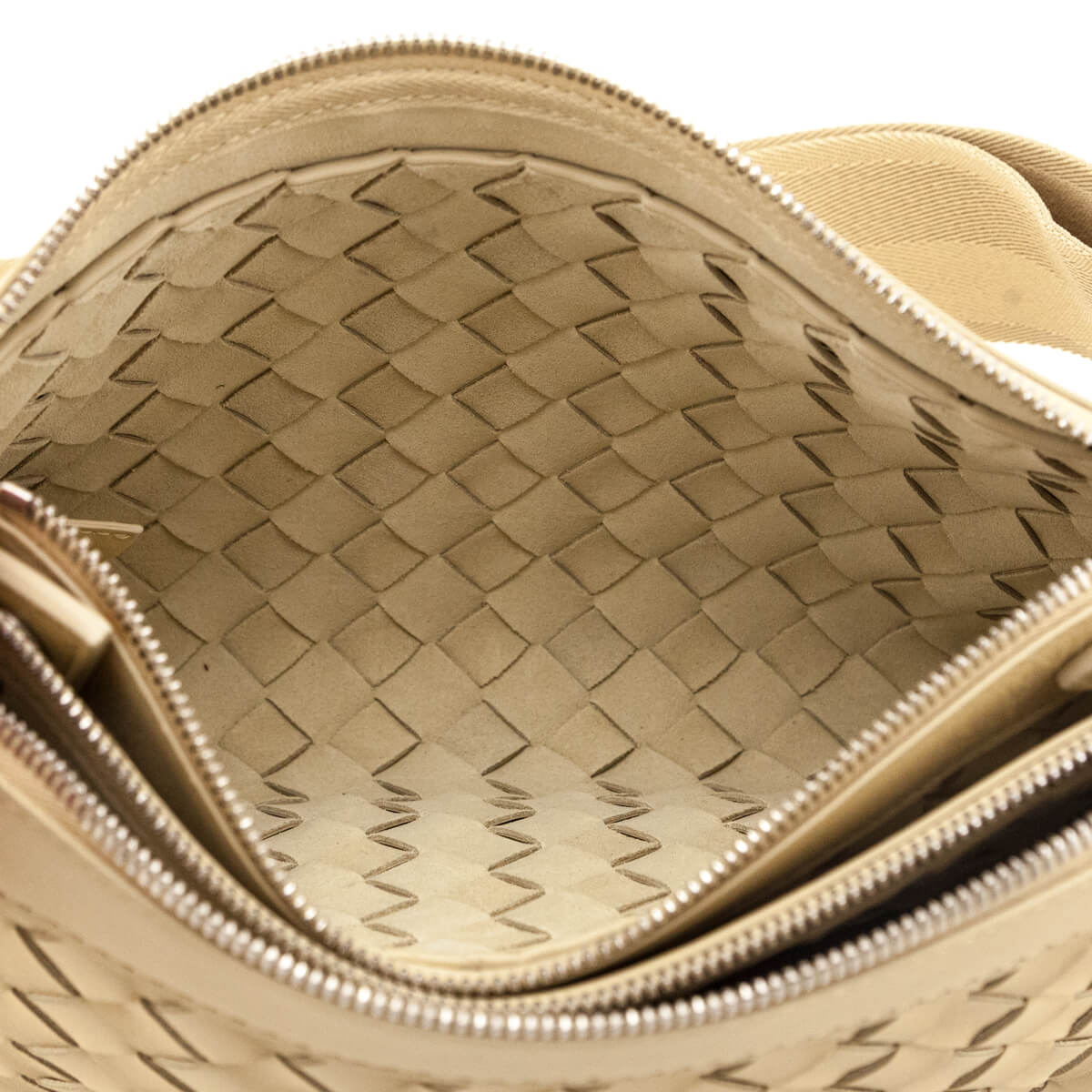 Bottega Veneta Beige Nappa Intrecciato Duo Bag - Love that Bag etc - Preowned Authentic Designer Handbags Preloved Fashions