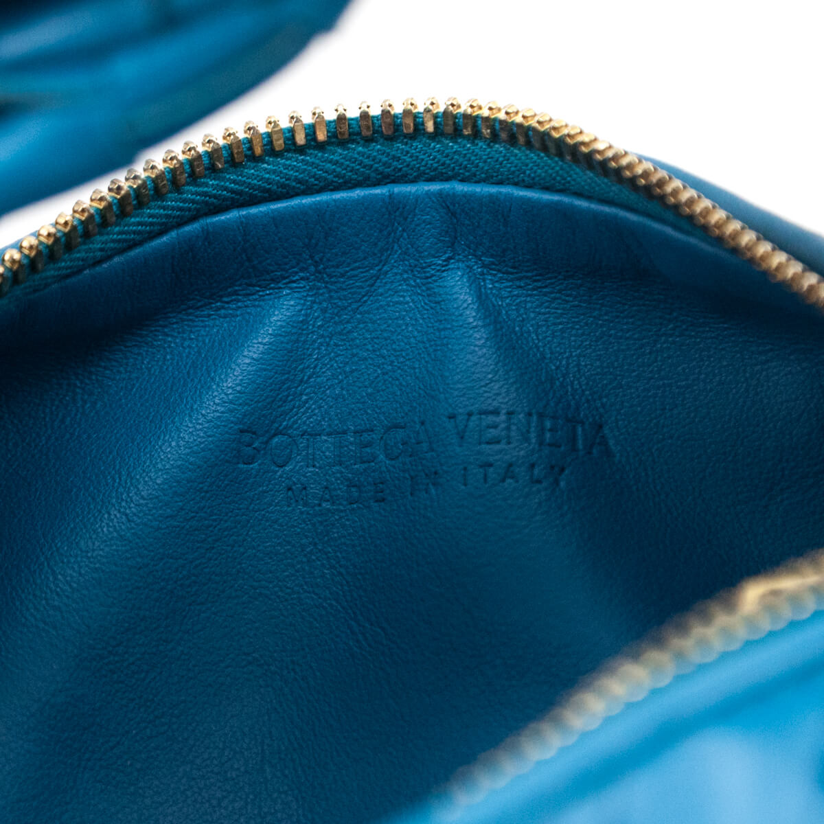 Bottega Veneta Blue Nappa Intrecciato Mini Jodie - Love that Bag etc - Preowned Authentic Designer Handbags Preloved Fashions