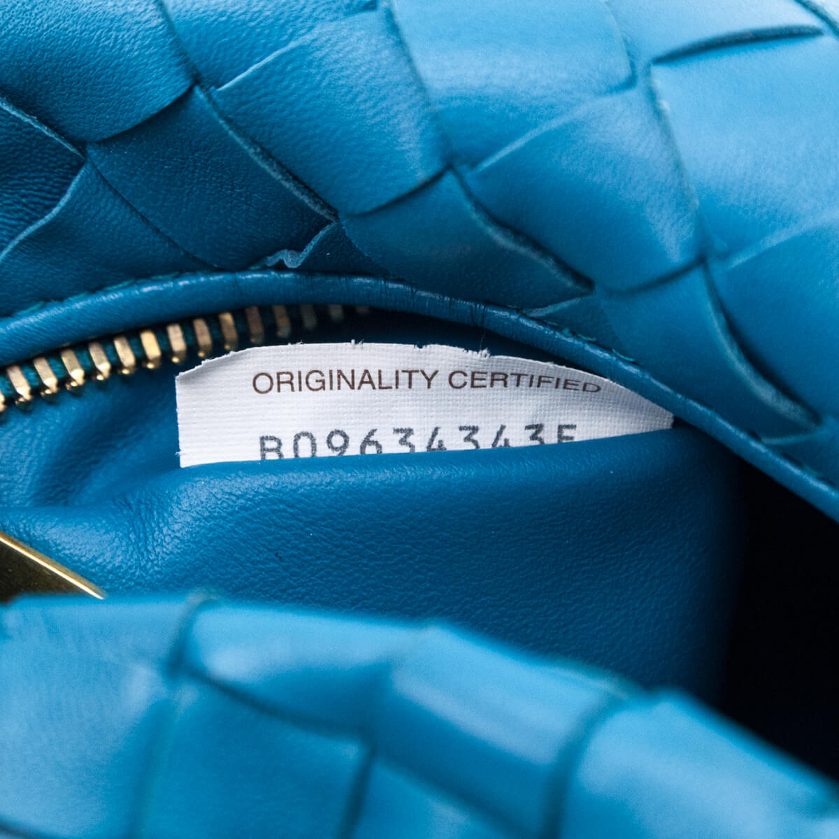 Bottega Veneta Blue Nappa Intrecciato Mini Jodie - Love that Bag etc - Preowned Authentic Designer Handbags Preloved Fashions