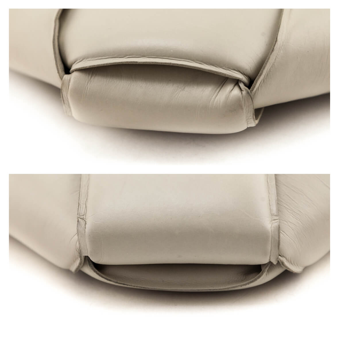 Bottega Veneta Bone Maxi Weave Quilted Pouch - Love that Bag etc - Preowned Authentic Designer Handbags Preloved Fashions