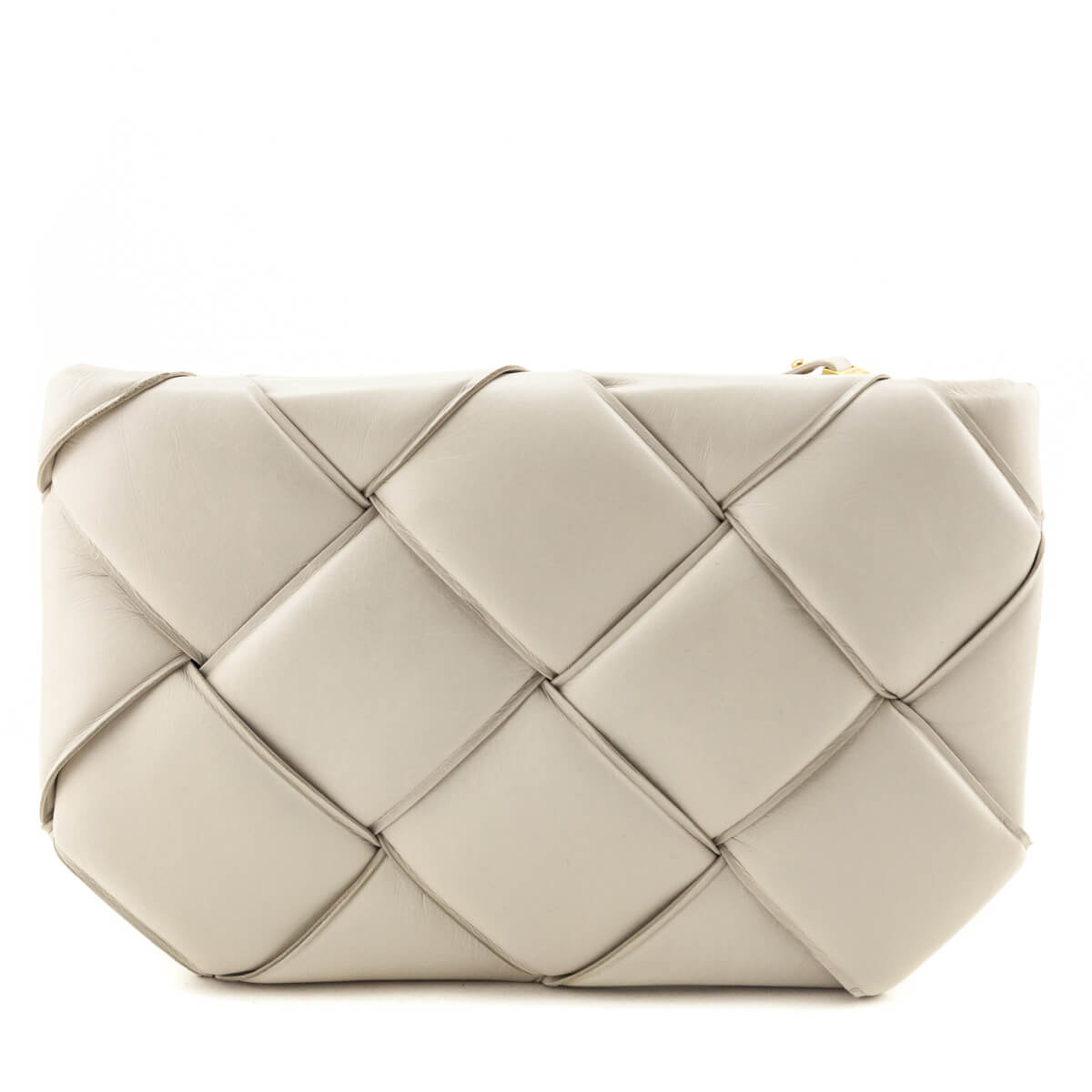 Bottega Veneta Bone Maxi Weave Quilted Pouch - Love that Bag etc - Preowned Authentic Designer Handbags Preloved Fashions