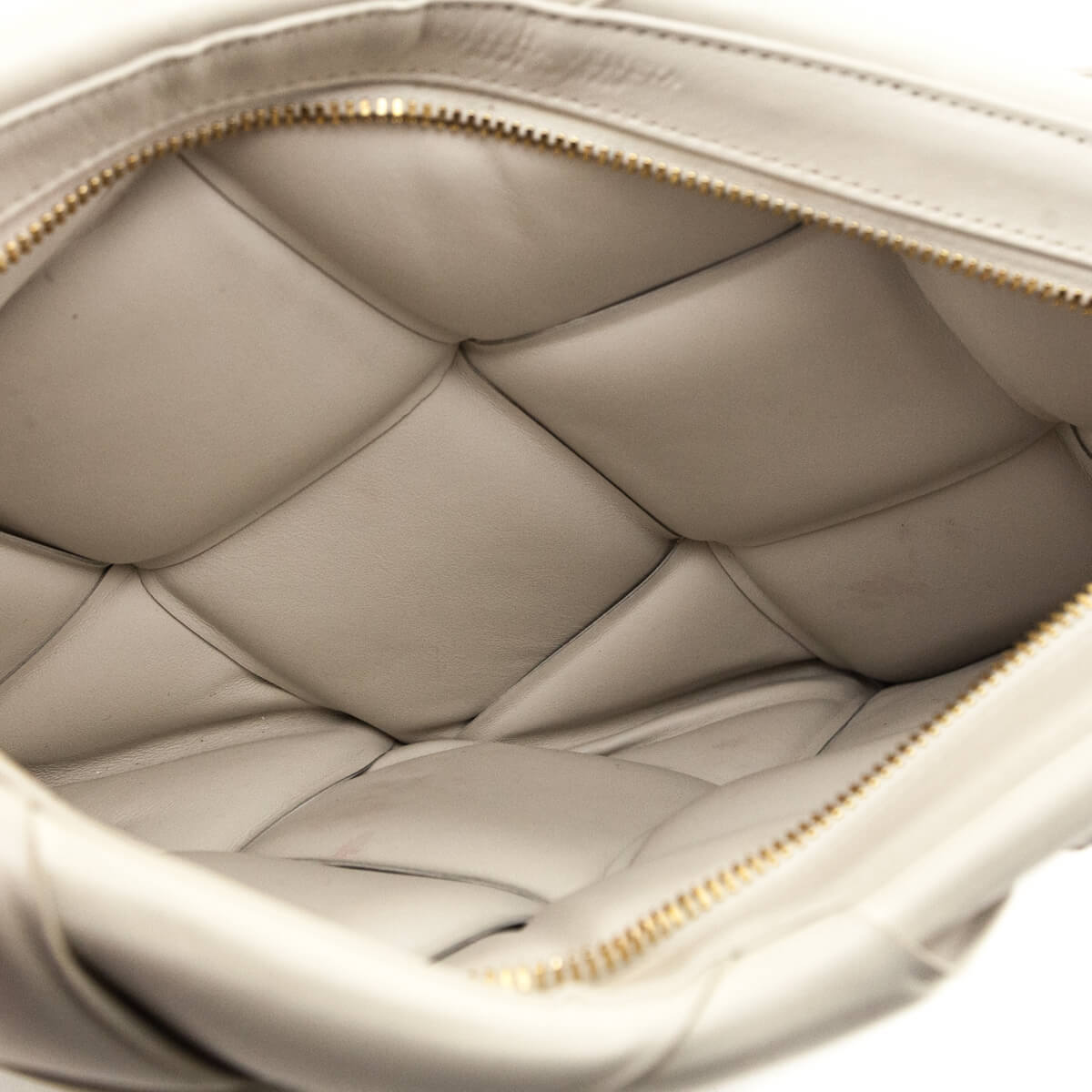 Bottega Veneta Bone Maxi Weave Quilted Pouch - Love that Bag etc - Preowned Authentic Designer Handbags Preloved Fashions