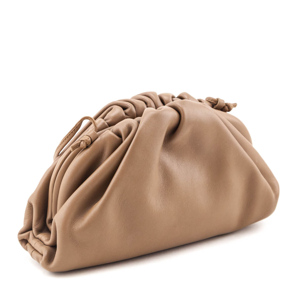 Bottega Veneta Butterscotch Butter Calfskin The Mini Pouch Bag - Love that Bag etc - Preowned Authentic Designer Handbags Preloved Fashions