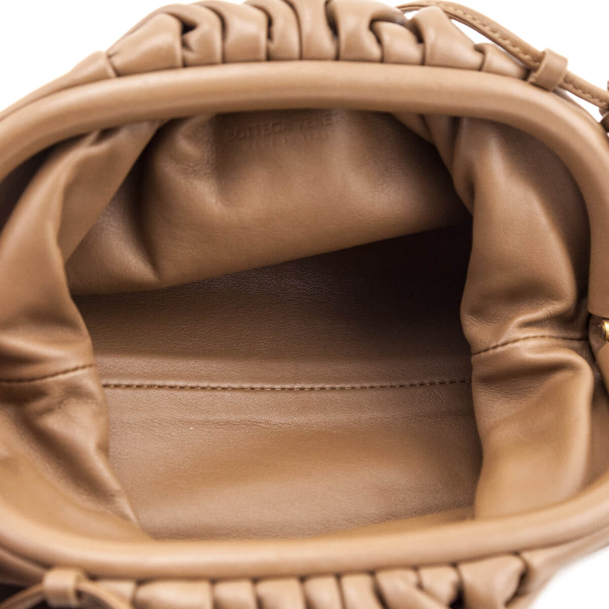 Bottega Veneta Butterscotch Butter Calfskin The Mini Pouch Bag - Love that Bag etc - Preowned Authentic Designer Handbags Preloved Fashions