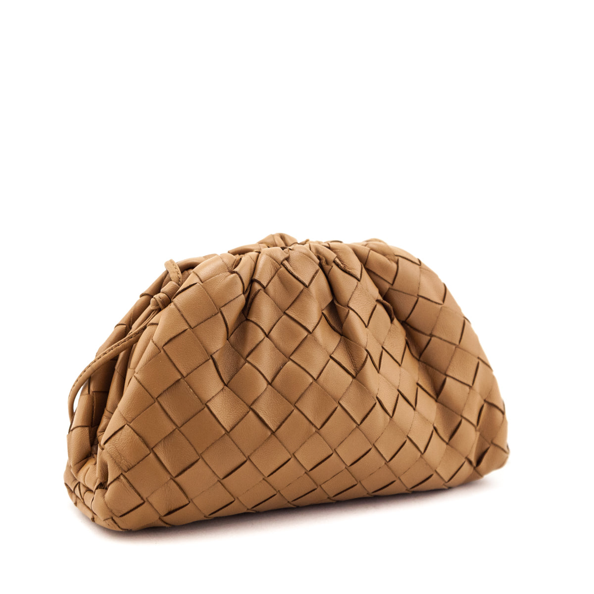 Bottega Veneta Caramel Intrecciato The Mini Pouch - Love that Bag etc - Preowned Authentic Designer Handbags Preloved Fashions