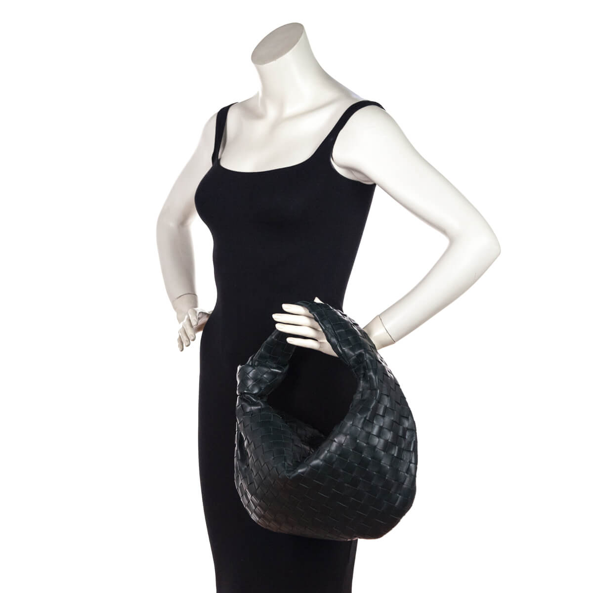 Bottega Veneta Inkwell Nappa Intrecciato Teen Jodie Hobo - Love that Bag etc - Preowned Authentic Designer Handbags Preloved Fashions