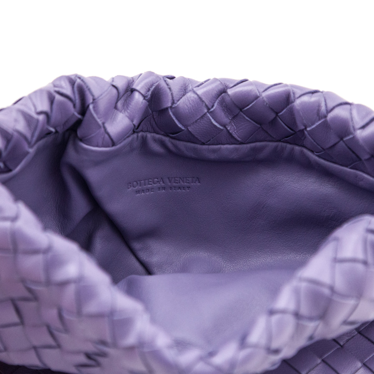 Bottega Veneta Lilac Nappa Intrecciato Mini Bulb - Love that Bag etc - Preowned Authentic Designer Handbags Preloved Fashions