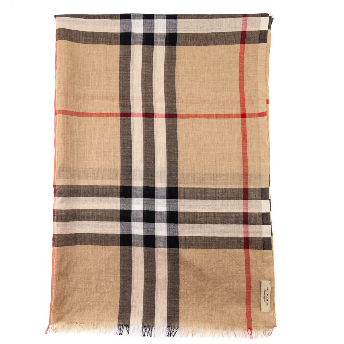 Burberry Beige Wool Silk House Check Scarf - Love that Bag etc - Preowned Authentic Designer Handbags Preloved Fashions