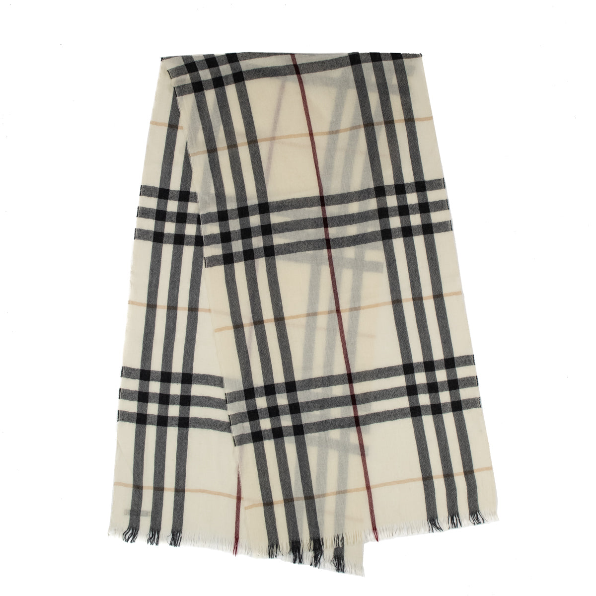 Burberry Ivory Check Scarf - Love that Bag etc - Preowned Authentic Designer Handbags Preloved Fashions