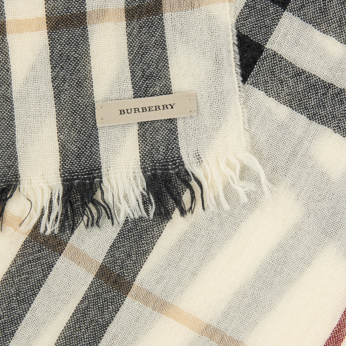 Burberry Ivory Check Scarf - Love that Bag etc - Preowned Authentic Designer Handbags Preloved Fashions