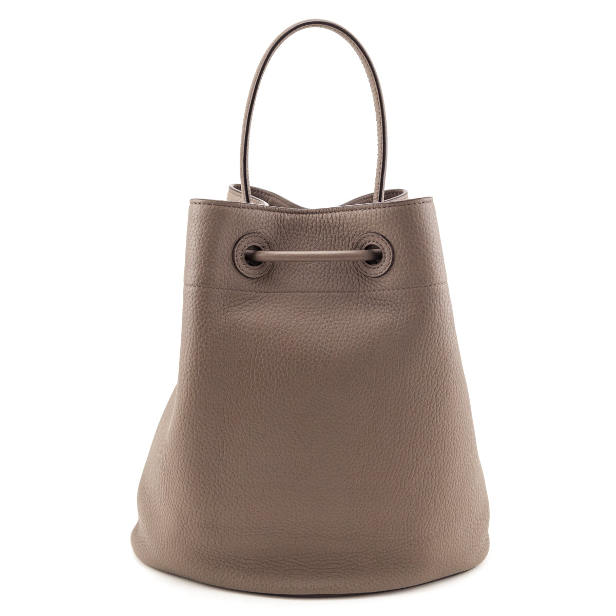 Burberry Light Saddle Brown Grainy Calfskin Small TB Drawstring Bucket - Love that Bag etc - Preowned Authentic Designer Handbags Preloved Fashions