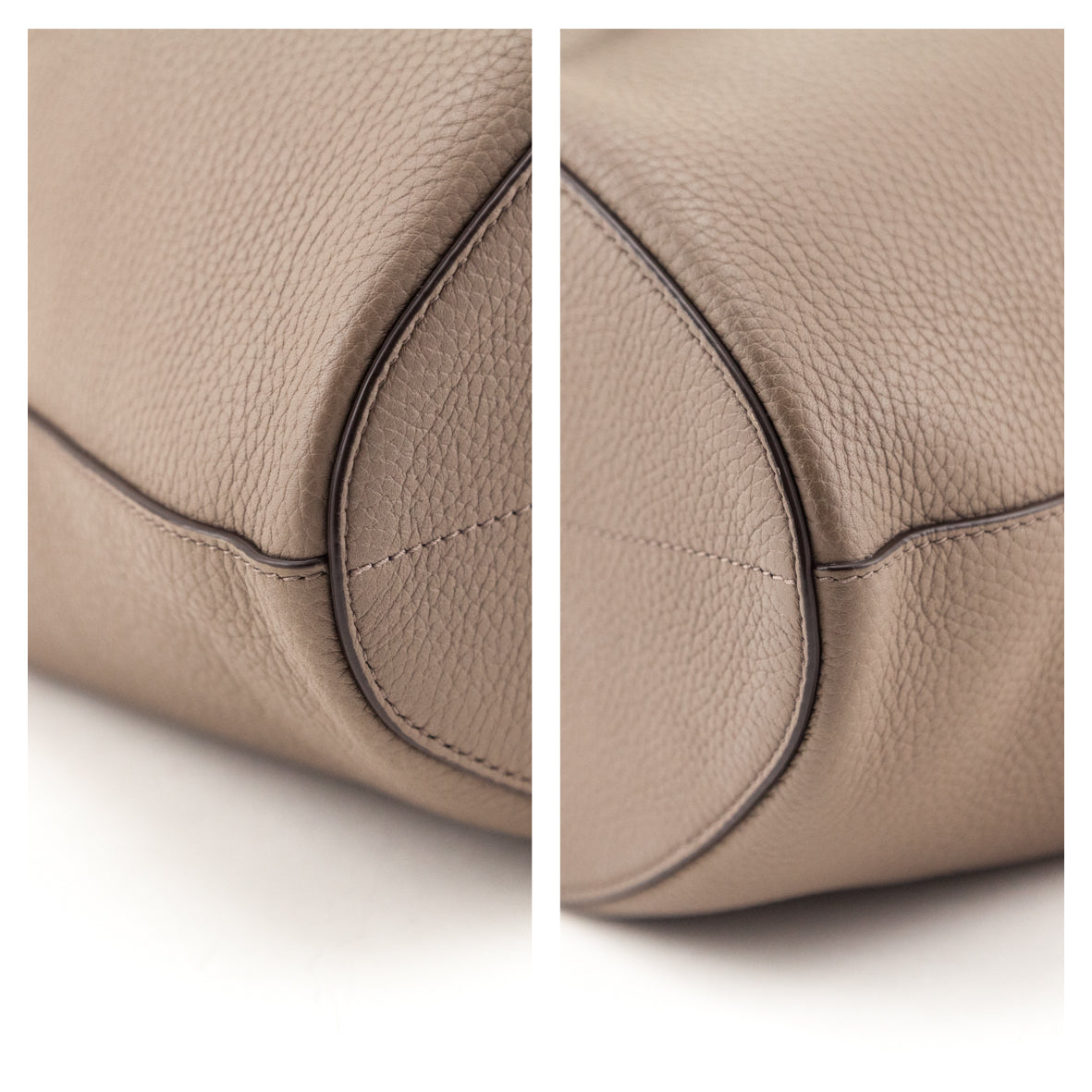Burberry Light Saddle Brown Grainy Calfskin Small TB Drawstring Bucket - Love that Bag etc - Preowned Authentic Designer Handbags Preloved Fashions