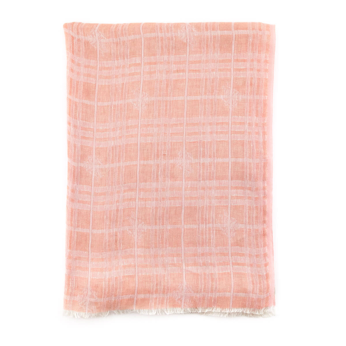 Burberry Pink Linen Blend Check Oblong Scarf - Love that Bag etc - Preowned Authentic Designer Handbags Preloved Fashions