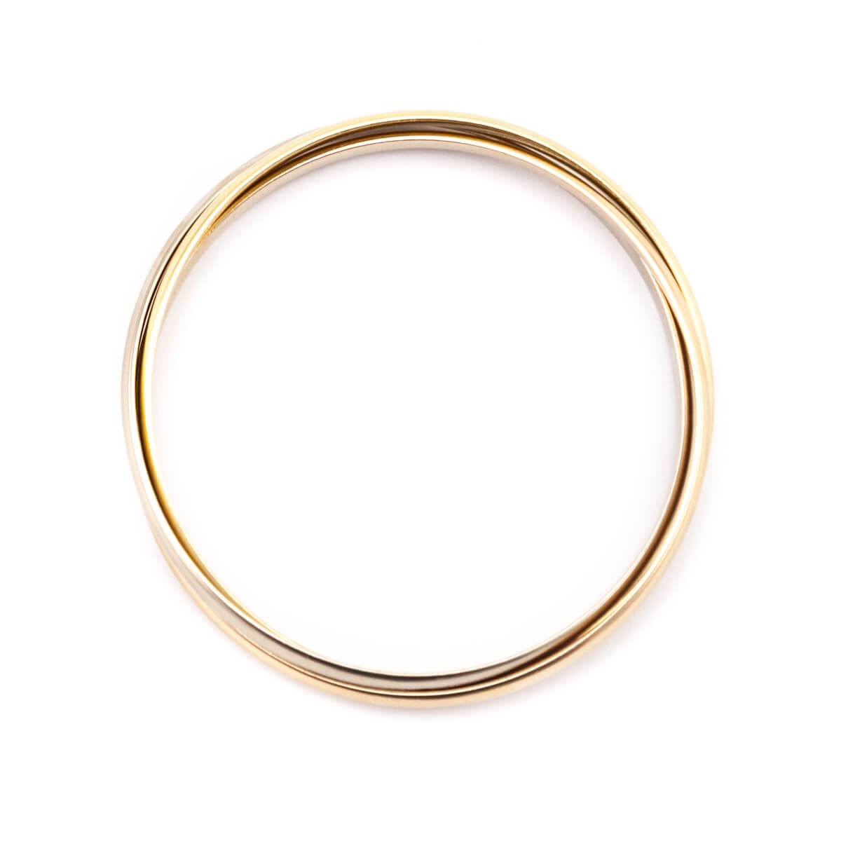 Cartier 18K Pink Yellow White Gold Classic Trinity Bangle Bracelet - Love that Bag etc - Preowned Authentic Designer Handbags Preloved Fashions