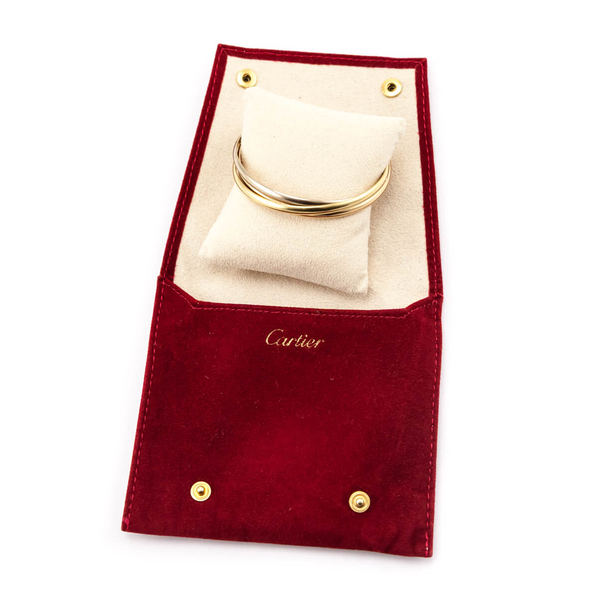 Cartier 18K Pink Yellow White Gold Classic Trinity Bangle Bracelet - Love that Bag etc - Preowned Authentic Designer Handbags Preloved Fashions