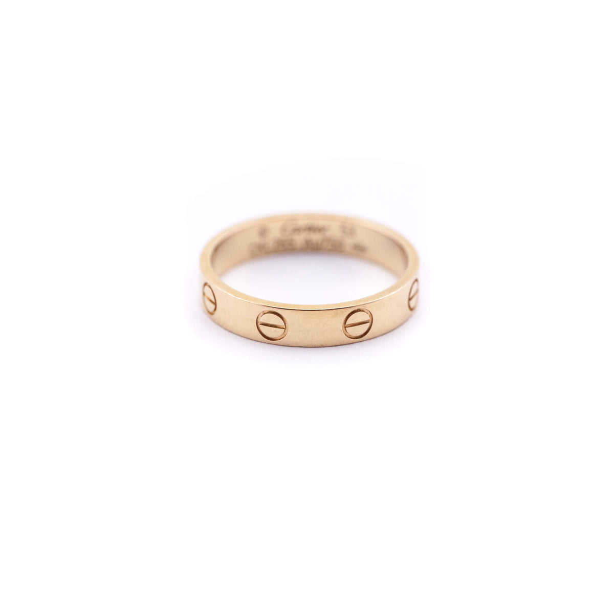 Cartier 18K Rose Gold Small LOVE Ring Size 53 - Love that Bag etc - Preowned Authentic Designer Handbags Preloved Fashions