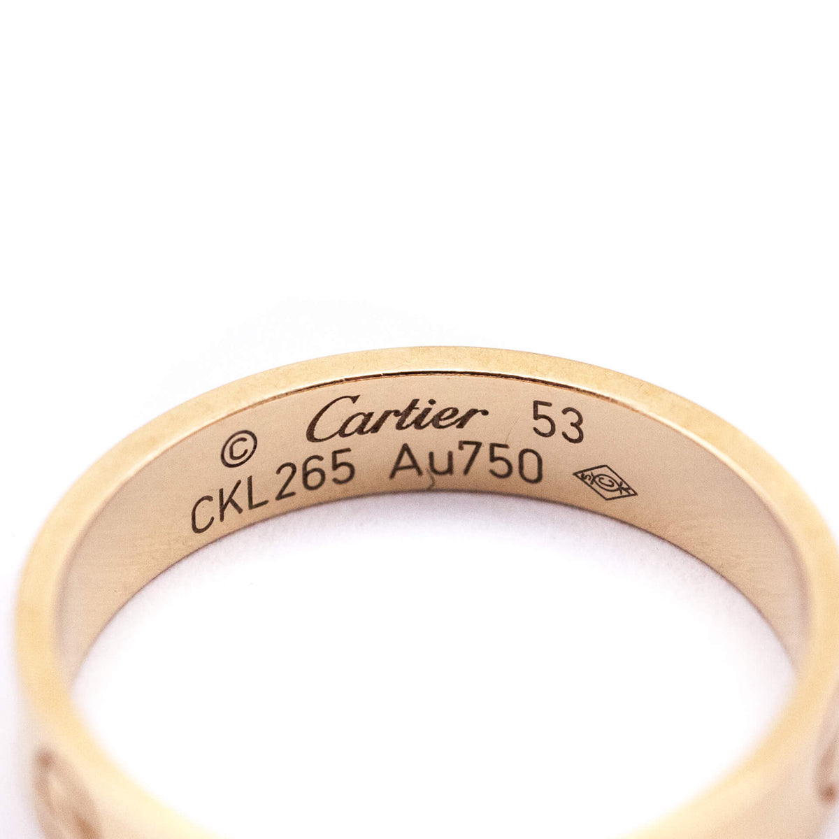 Cartier 18K Rose Gold Small LOVE Ring Size 53 - Love that Bag etc - Preowned Authentic Designer Handbags Preloved Fashions