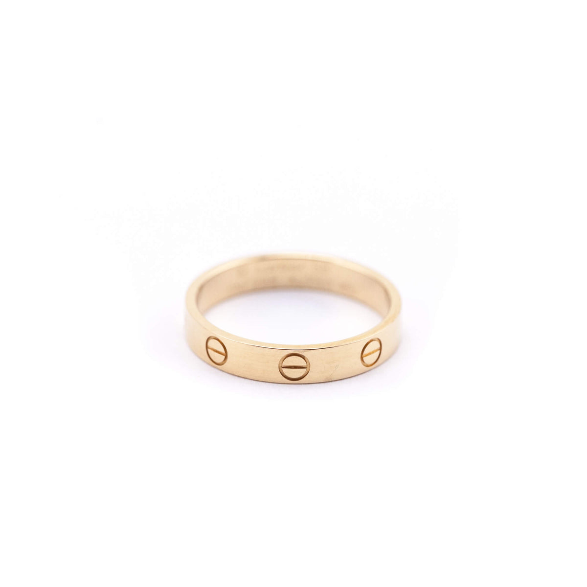Cartier 18K Rose Gold Small LOVE Ring Size 56 - Love that Bag etc - Preowned Authentic Designer Handbags Preloved Fashions