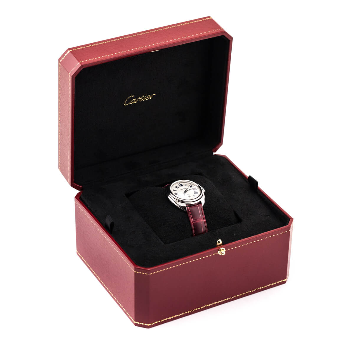 Cartier Clé de Cartier Watch with Red Alligator Bracelet - Love that Bag etc - Preowned Authentic Designer Handbags Preloved Fashions