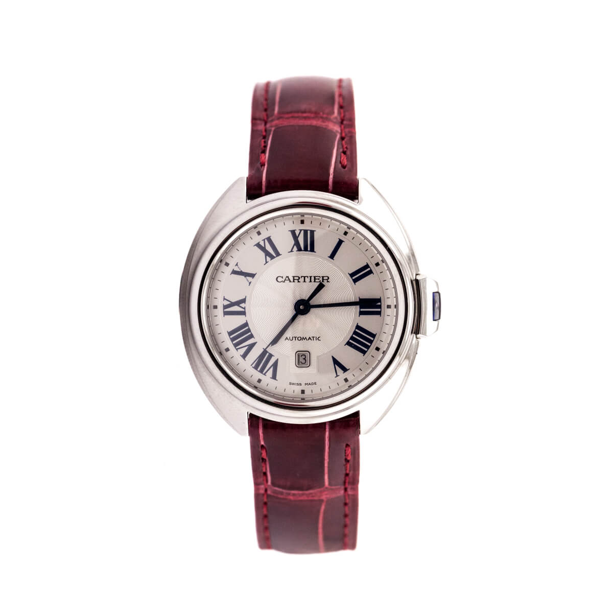 Cartier Clé de Cartier Watch with Red Alligator Bracelet - Love that Bag etc - Preowned Authentic Designer Handbags Preloved Fashions