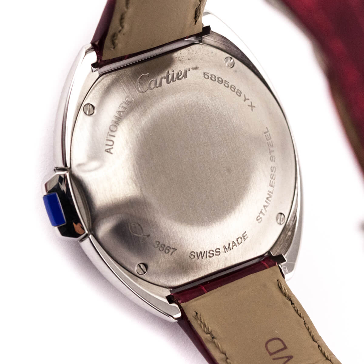 Cartier Clé de Cartier Watch with Red Alligator Bracelet - Love that Bag etc - Preowned Authentic Designer Handbags Preloved Fashions