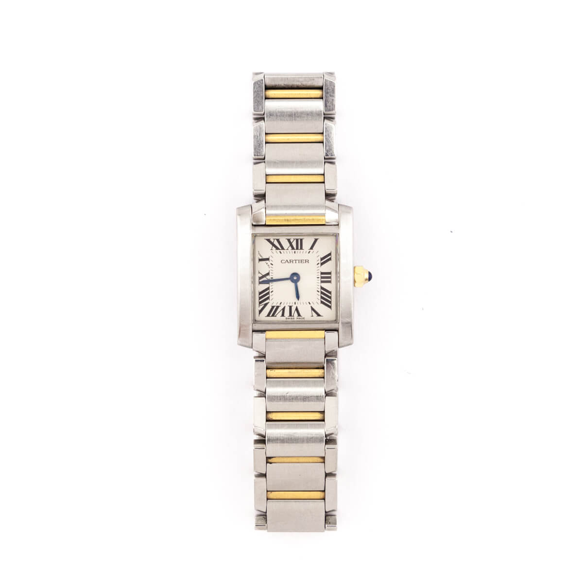 Cartier Stainless Steel 18K Gold Tank Francaise Watch - Love that Bag etc - Preowned Authentic Designer Handbags Preloved Fashions