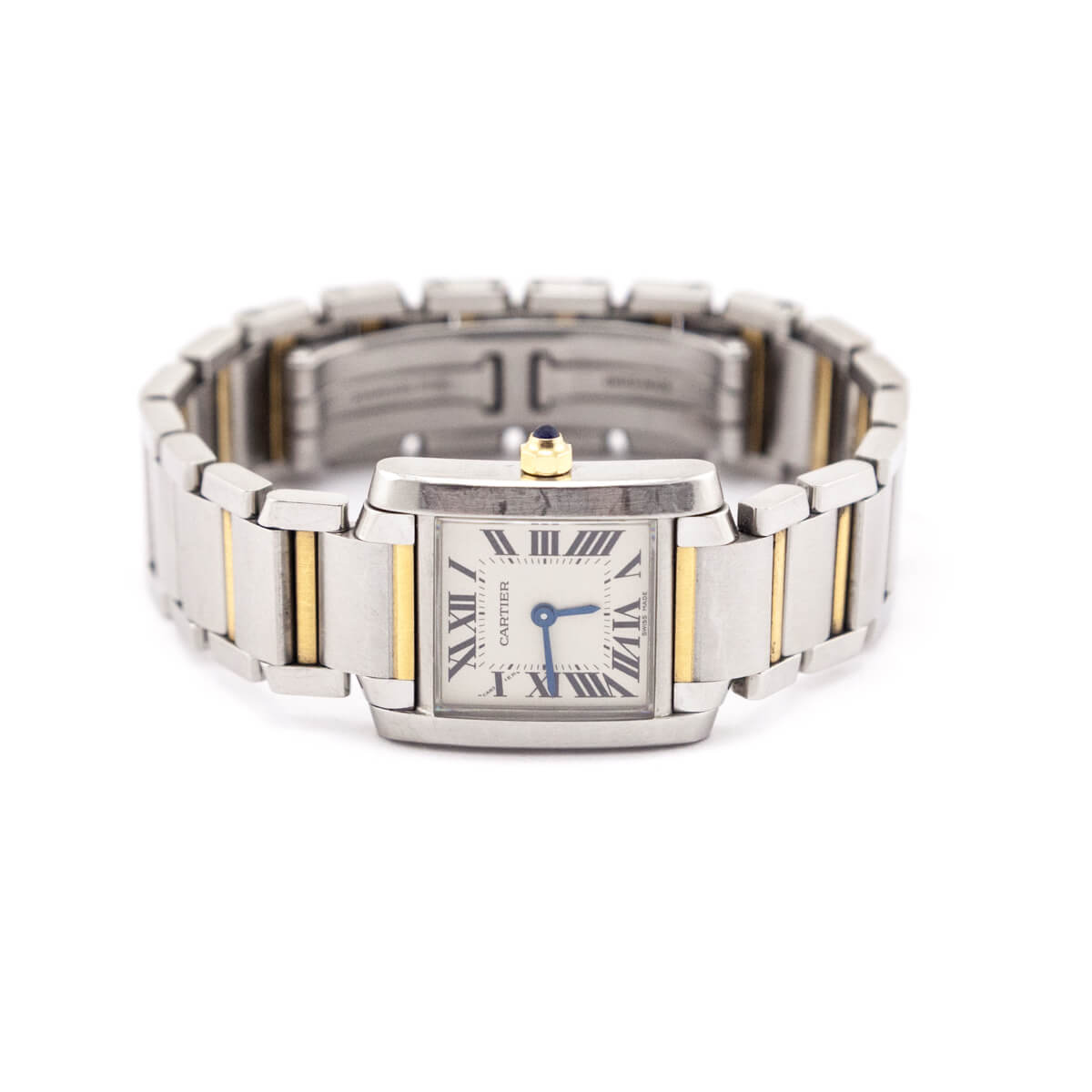 Cartier Stainless Steel 18K Gold Tank Francaise Watch - Love that Bag etc - Preowned Authentic Designer Handbags Preloved Fashions