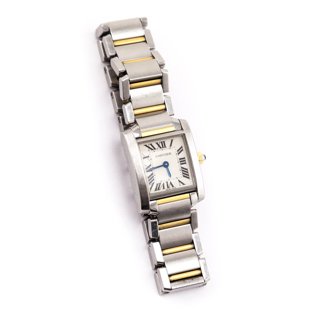 Cartier Stainless Steel 18K Gold Tank Francaise Watch - Love that Bag etc - Preowned Authentic Designer Handbags Preloved Fashions