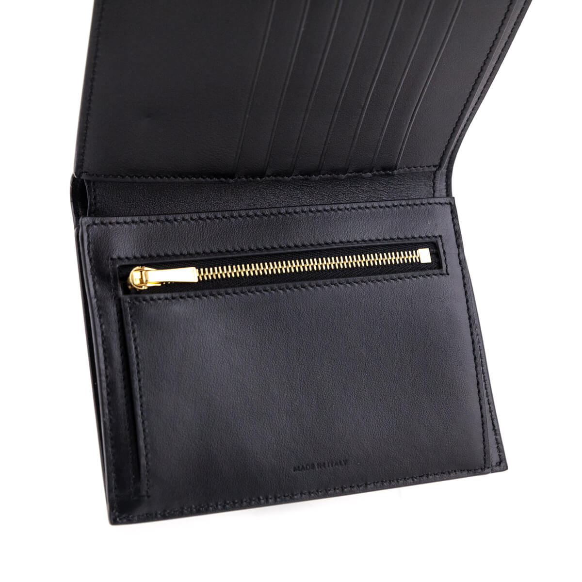 Celine Black Grained Calfskin Medium Multifunction Strap Wallet - Love that Bag etc - Preowned Authentic Designer Handbags Preloved Fashions