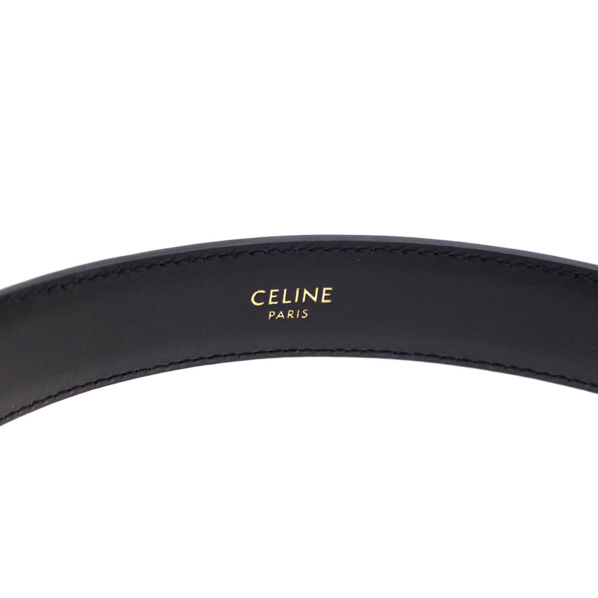 Celine Black Triomphe Belt - Love that Bag etc - Preowned Authentic Designer Handbags Preloved Fashions