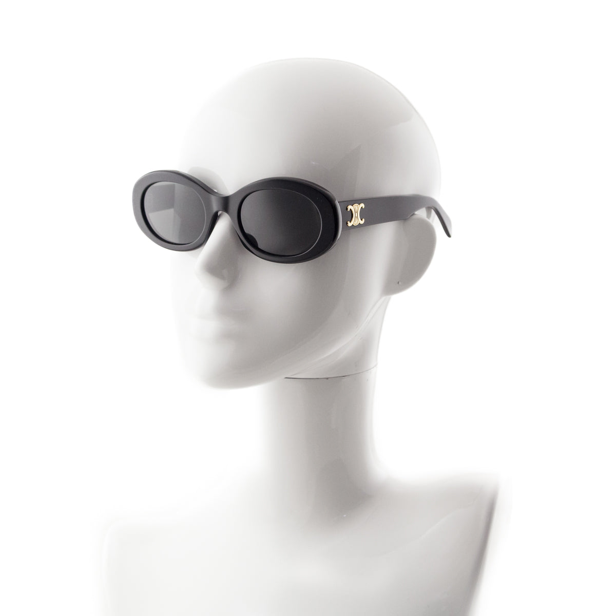 Celine Black Oval Triomphe Sunglasses - Love that Bag etc - Preowned Authentic Designer Handbags Preloved Fashions