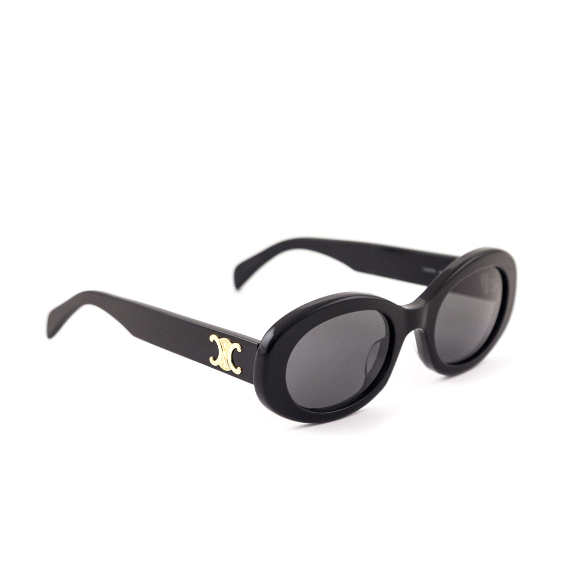 Celine Black Oval Triomphe Sunglasses - Love that Bag etc - Preowned Authentic Designer Handbags Preloved Fashions