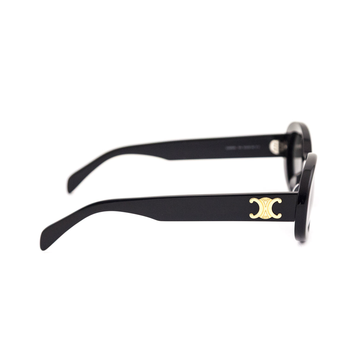 Celine Black Oval Triomphe Sunglasses - Love that Bag etc - Preowned Authentic Designer Handbags Preloved Fashions