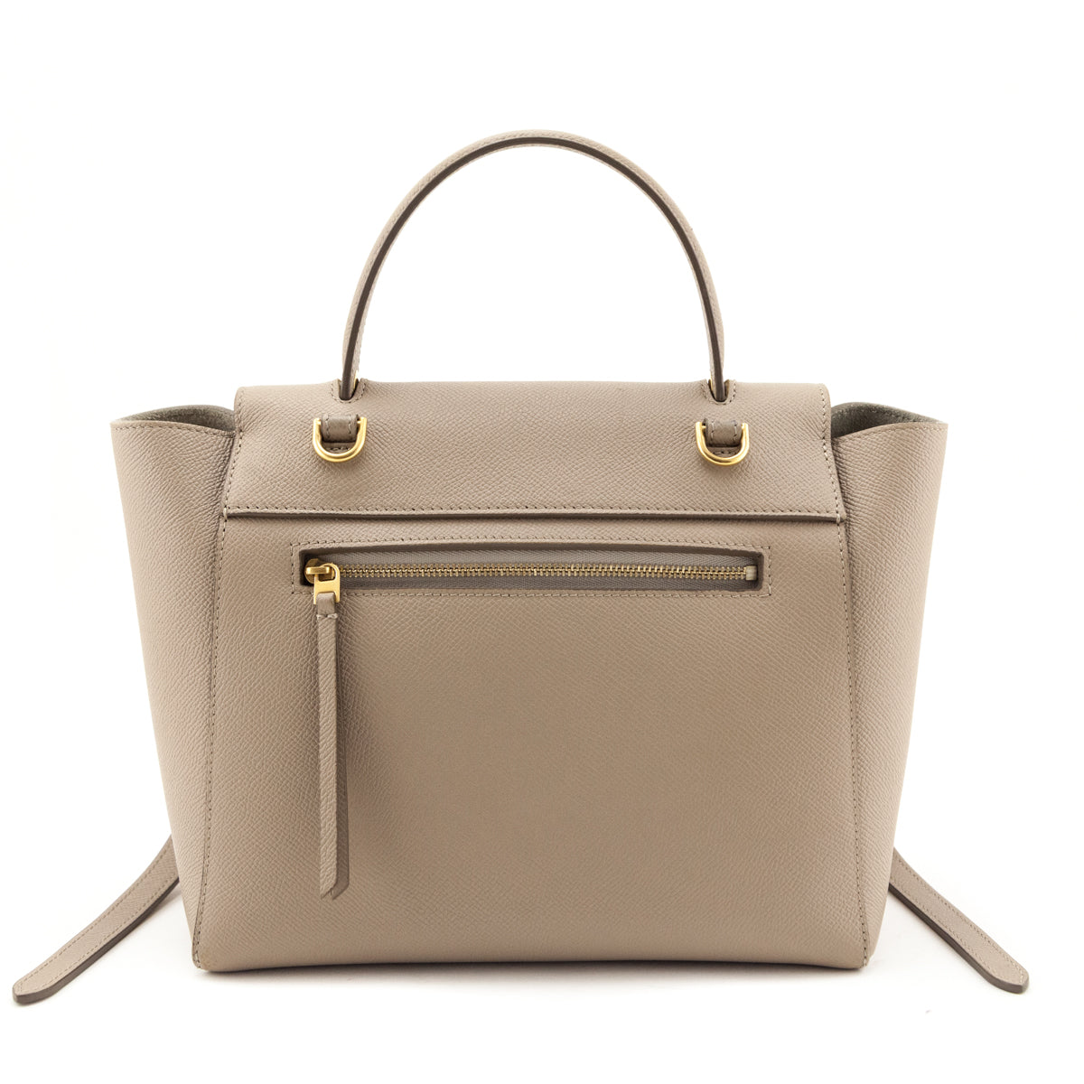 Celine Light Taupe Grained Calfskin Micro Belt Bag - Love that Bag etc - Preowned Authentic Designer Handbags Preloved Fashions