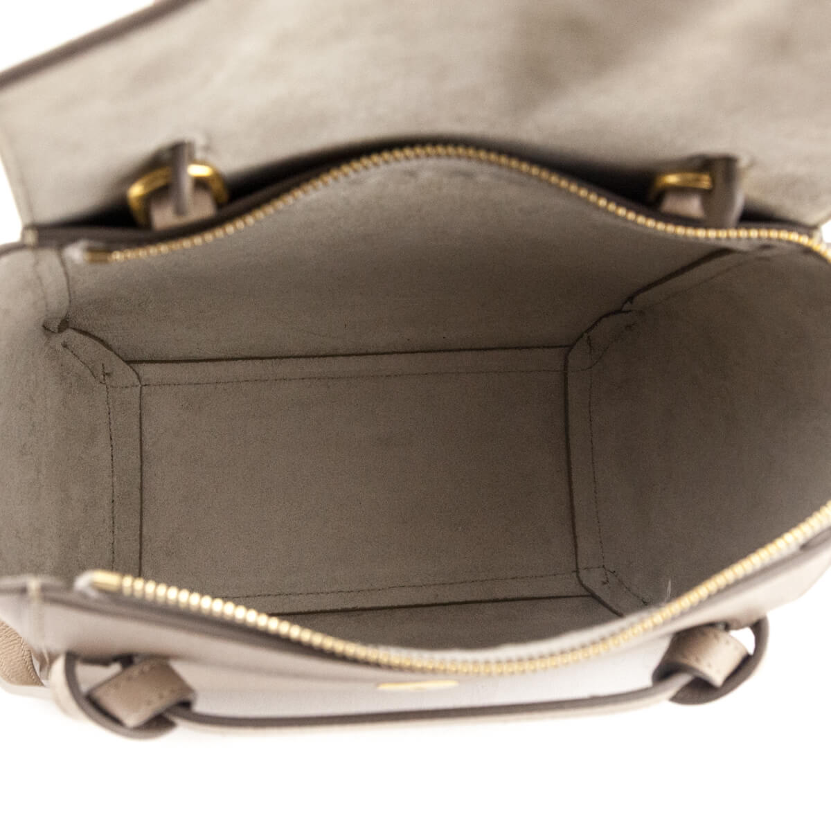 Celine Light Taupe Grained Calfskin Nano Belt Bag - Love that Bag etc - Preowned Authentic Designer Handbags Preloved Fashions