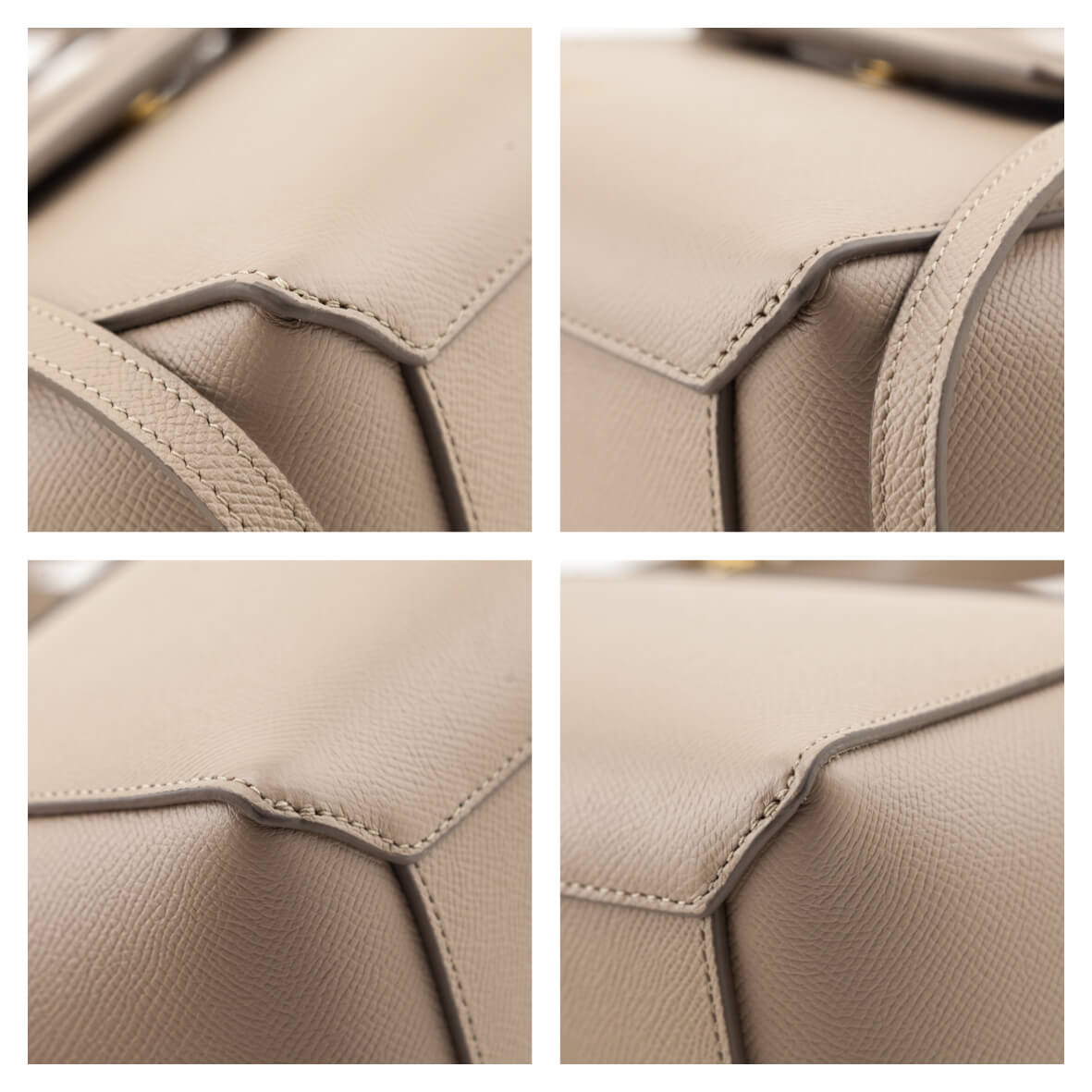 Celine Light Taupe Grained Calfskin Nano Belt Bag - Love that Bag etc - Preowned Authentic Designer Handbags Preloved Fashions