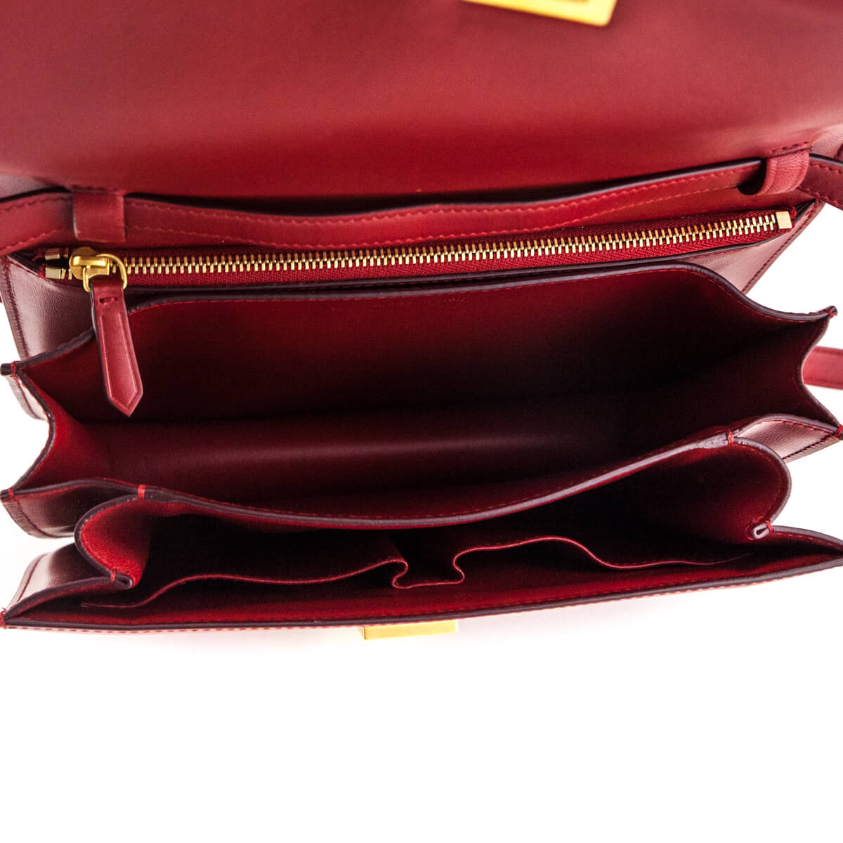 Celine Red Box Calfskin Medium Classic Box Flap Bag - Love that Bag etc - Preowned Authentic Designer Handbags Preloved Fashions