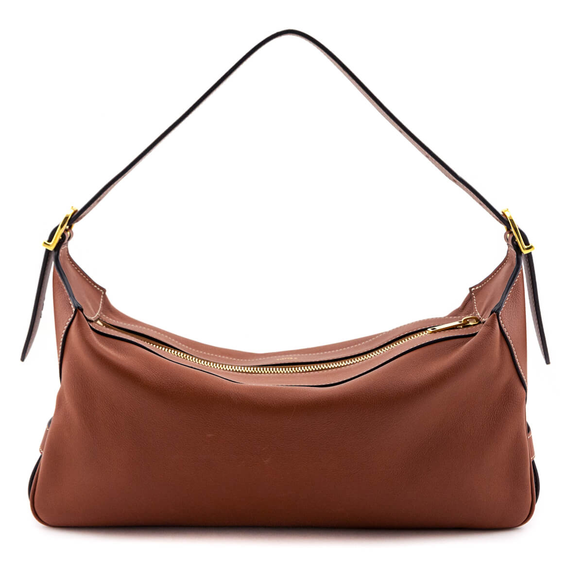 Celine Tan Supple Calfskin Medium Romy Shoulder Bag - Love that Bag etc - Preowned Authentic Designer Handbags Preloved Fashions