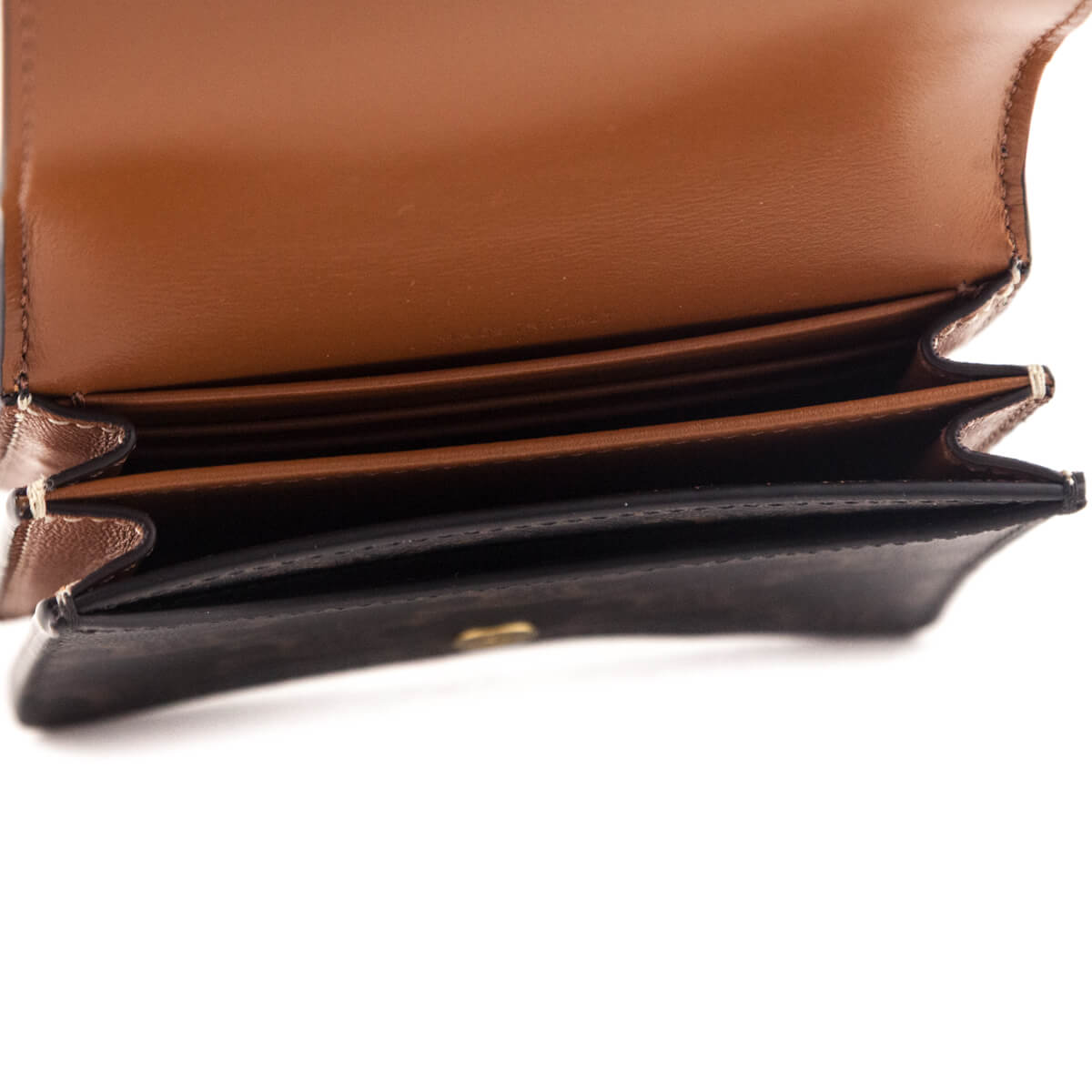 Celine Tan Triomphe Canvas Triomphe Flap Card Holder - Love that Bag etc - Preowned Authentic Designer Handbags Preloved Fashions